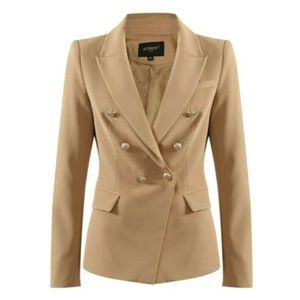 Balmain Inspired Golden Button Double-Breast Blazer - Size Medium